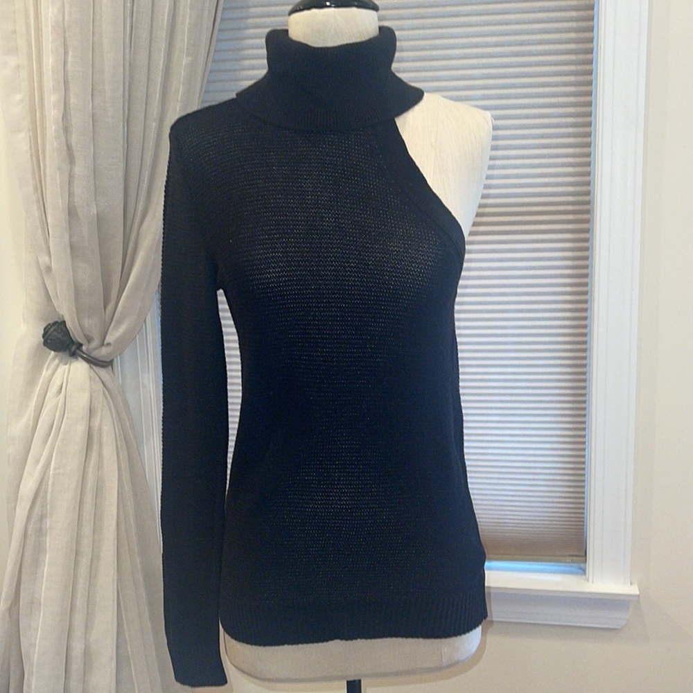 Bcbgeneration One Shoulder Turtleneck Sweater - image 4